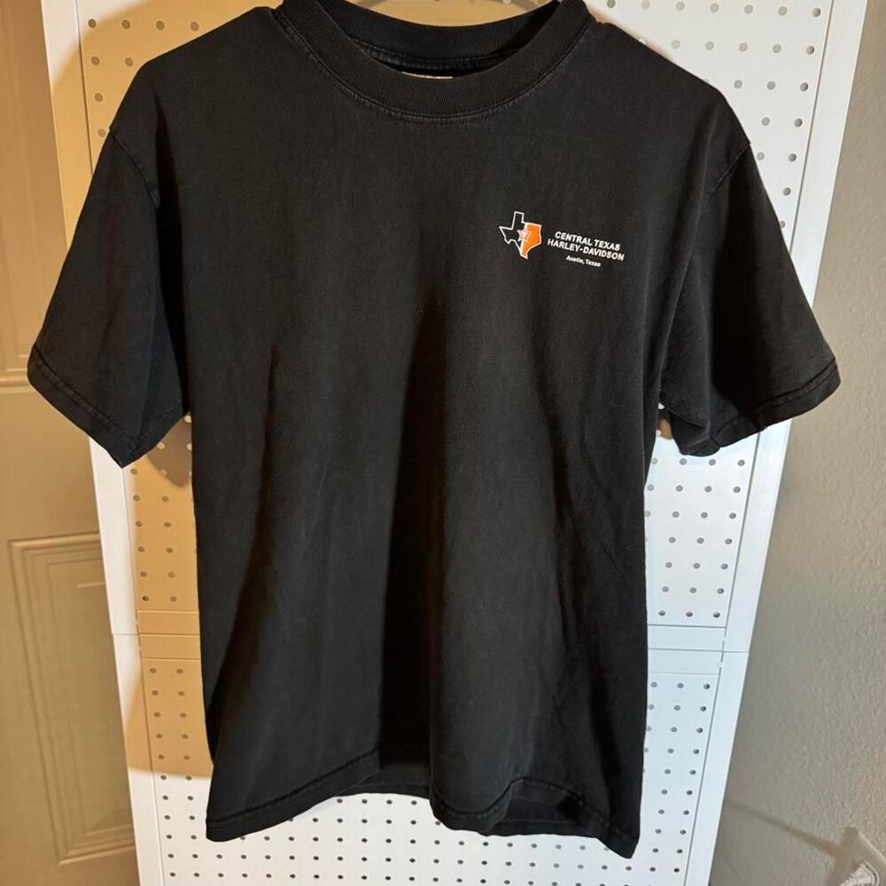 Vintage 90s Central Texas Harley Davidson Single Stitch T Shirt Medium Austin